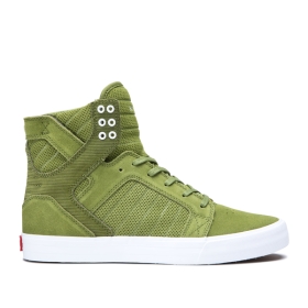 Mens Supra High Top Shoes SKYTOP Moss/white | AU-50041